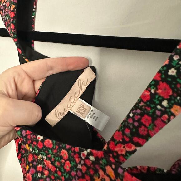 NWT Anthropologie Hutch Floral Sweetheart Midi Dress Burgundy Size XSP - Picture 5 of 9